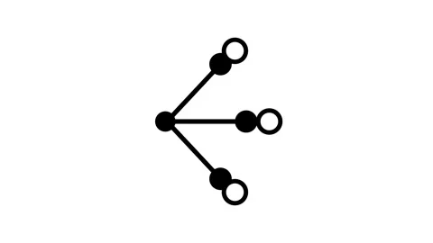 Central node connected to smaller nodes animation isolated on white background Stock Footage 340491549