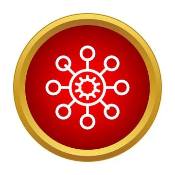 Central node connecting to multiple elements network 스톡 일러스트