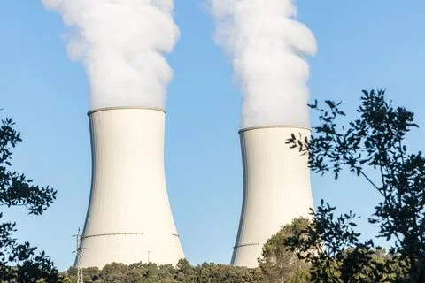 Central Nuclear de Trillo Nuclear Power Plant at Guadalajara, Spain Stock Photos