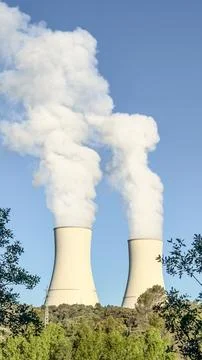 Central Nuclear de Trillo Nuclear Power Plant at Guadalajara, Spain Stock Photos