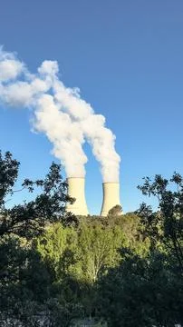 Central Nuclear de Trillo Nuclear Power Plant at Guadalajara, Spain Foto stock