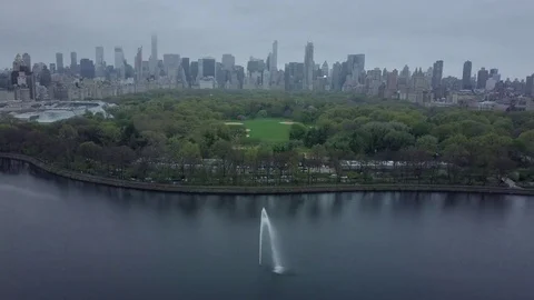 Central Park from Above Stock Footage 74986887