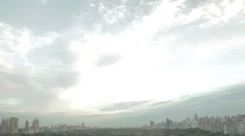 Central Park Aerial Morning Stock Footage 59763826