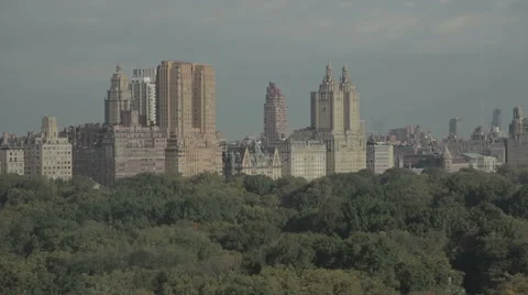 Central Park Aerial Morning Stock Footage 59763894
