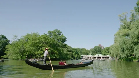 Central park boat rowing 4 Stock Footage 108719702