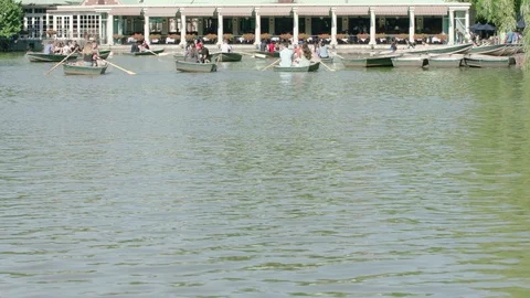 Central Park boat rowing Stock Footage 108655179