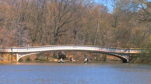 Central Park Bow Bridge HD Video stock 41234304
