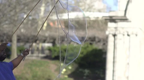 Central Park Bubble Guy 3 Stock Footage 22520153