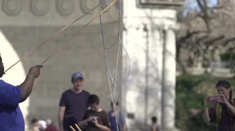 Central Park Bubble Guy 5 Video stock 22520553