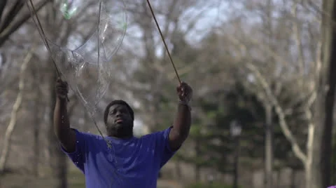 Central Park Bubble Guy 6 Video stock 22520836