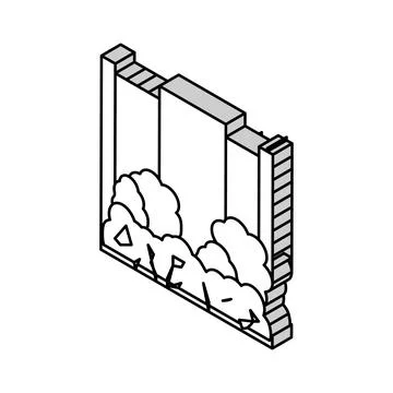 Central park isometric icon vector illustration Ilustración de archivo