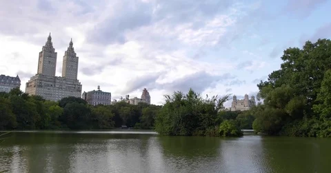 Central Park Lake Time Lapse Stock Footage 79932126