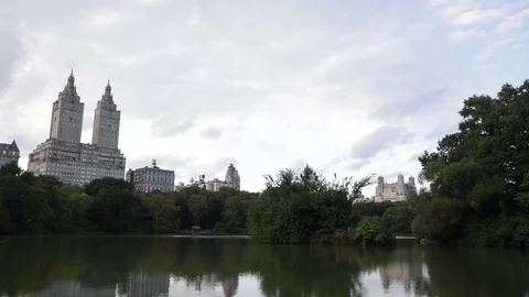 Central Park Lake Time Lapse Stock Footage 79932167