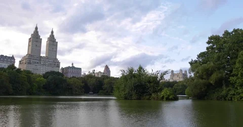 Central Park Lake Timelapse Stock Footage 79932151