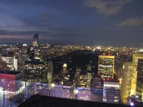 Central Park Night Stock Photos