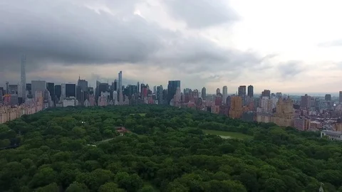CENTRAL PARK NYC AERIAL, New York City Stock Footage