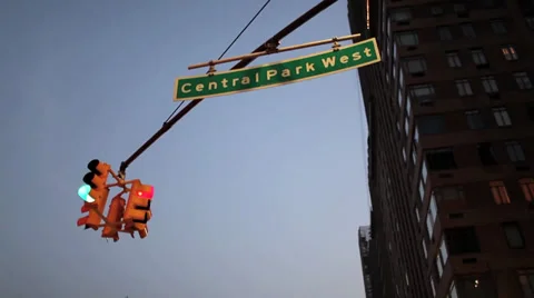 Central Park NYC Stop Light 動画素材 29596301