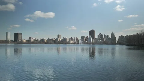 Central Park Reservoir Stock Footage 232162567