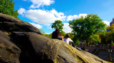Central Park Rocks Stock Footage 32286624