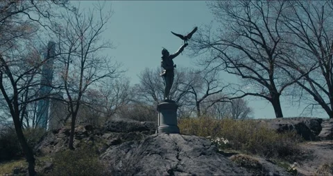Central Park Statue, NYC Vidéo 152350416