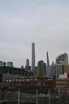 Central Park Tower from Afar Stock Photos