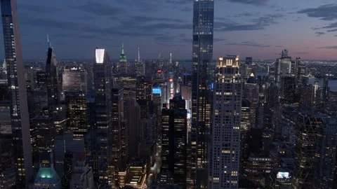 Central Park Tower, Billionaire's Row Manhattan, NYC, Drone, May 13th 2021. Stock-Footage 286133925