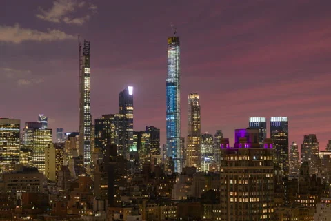 Central Park Tower Cityscape 2 of 3 Stock Footage 134642125