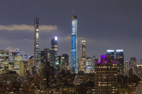Central Park Tower Cityscape 3 of 3 Stock Footage 134642107