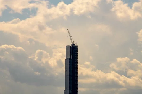 Central Park Tower Clouds (1 of 4) Stock Footage 138129386