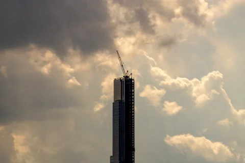 Central Park Tower Clouds (2 of 4) Stock Footage 138129383