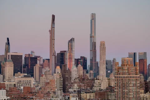 Central Park Tower Star Trails (2 of 2) Stock Footage 154561574