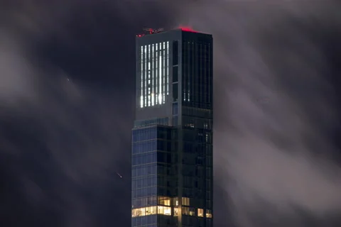 Central Park Tower Startrails Stock Footage 224711410