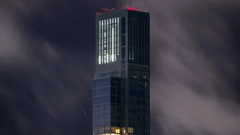 Central Park Tower Startrails Stock Footage 224711594