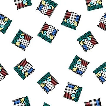 Central park vector seamless pattern Stock Illustration