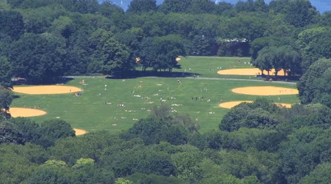 Central Park View Zoom Out HD Stock Footage 40714882