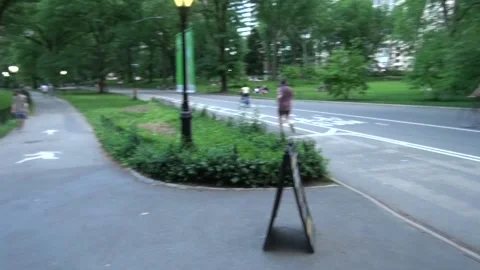 Central park walkway Stock Footage 131763435