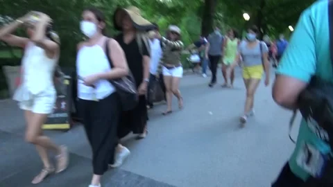 Central park walkway Stock Footage 131763440
