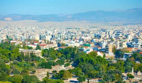 Central part of Athens Stock Photos