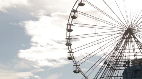 Central Pier, Blackpool Beach. Ferris Wheel Stock Footage 56847481