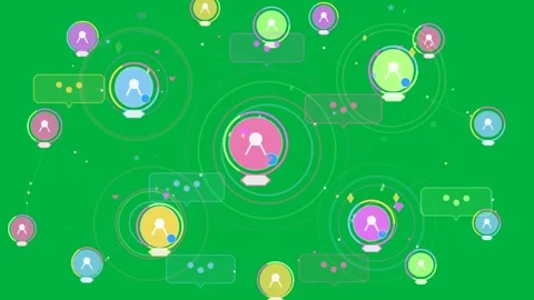 Central pink node pulsing on transparent canvas, energizing tech network, Stock Footage 334118708