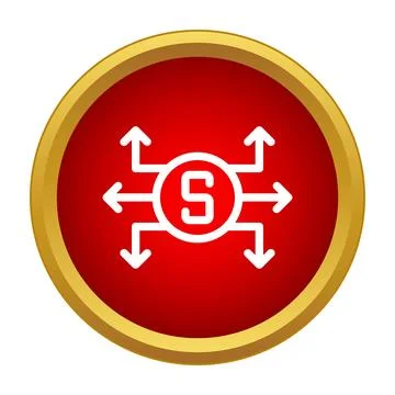 Central point distributing information with outward arrows 스톡 일러스트