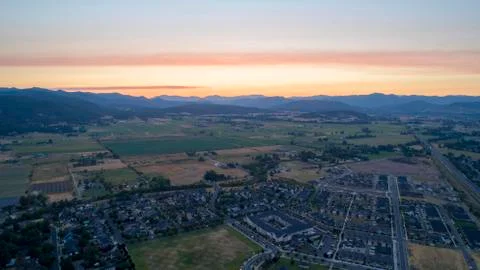 Central Point, Oregon sunset 写真素材