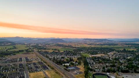 Central Point, Oregon sunset 写真素材