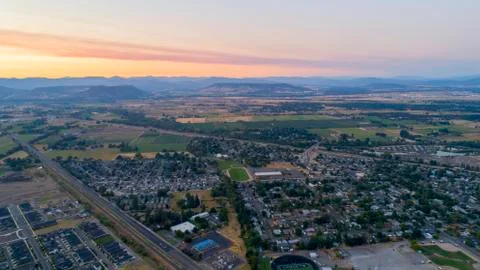 Central Point, Oregon sunset Stock Photos