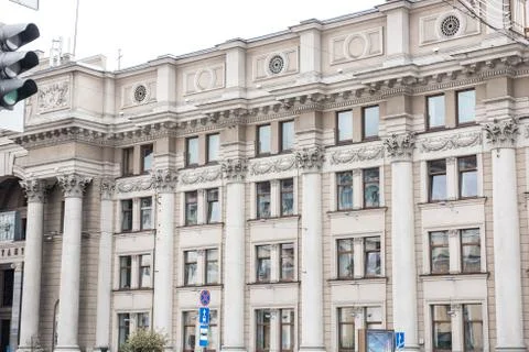 Central Post Office in Minsk Stock Photos