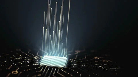 Central Processing Unit Artificial Intelligence Stock Footage 138288473