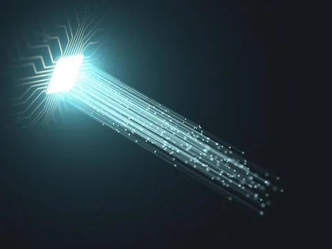 Central Processing Unit Artificial Intelligence Illustrazione stock