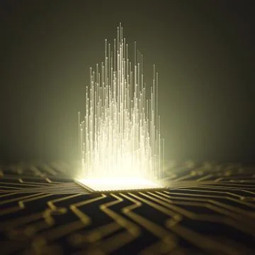 Central Processing Unit Artificial Intelligence Stock Illustration