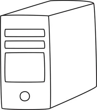 Central Processing Unit Box Icon Illustration Stock Illustration