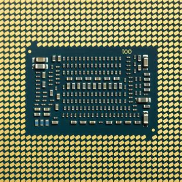 Central processing unit closeup computer part closeup Foto stock